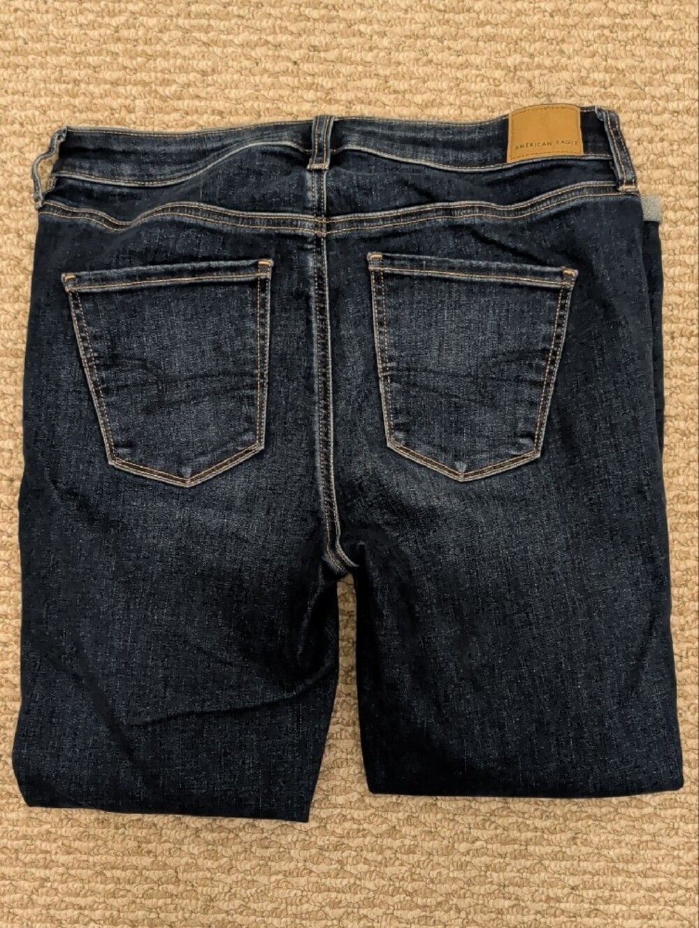 American Eagle Outfitters Women's Dark Blue High Rise Jegging Crop Jeans Size 10 - Picture 4 of 8